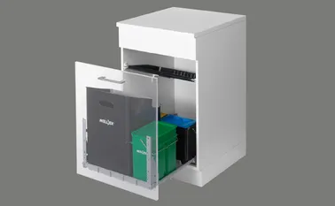 Elements Express SUTER INOX AG, Müllex Comfort 35/5, Auszugsystem mit Behälter 35L, Kompostbehälter 40.000.271.00 0