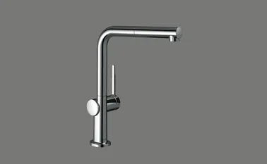 Elements Express SUTER INOX AG, Hansgrohe Talis M54, Side Lever L, chrom, mit Zugauslauf, 40.002.147.00 0