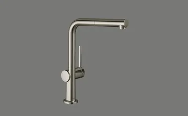 Elements Express SUTER INOX AG, Hansgrohe Talis M54, Side Lever L, Edelstahl-Finish, mit 40.002.148.00 0