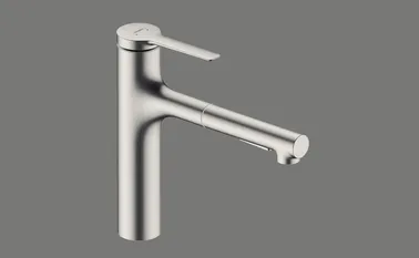 Elements Express Hansgrohe Zesis M33-160, Edelstahl- Finish, Mittelhoher Auslauf, 40.002.432.00 0