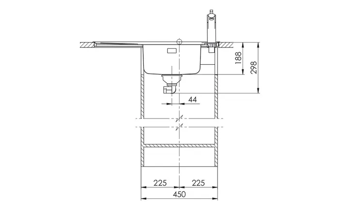 Elements Express SUTER INOX AG, Einbauspüle Comfort COM 75, Tropfteil rechts, Edelstahl glanz, 1 ½' 10.102.728.00 2