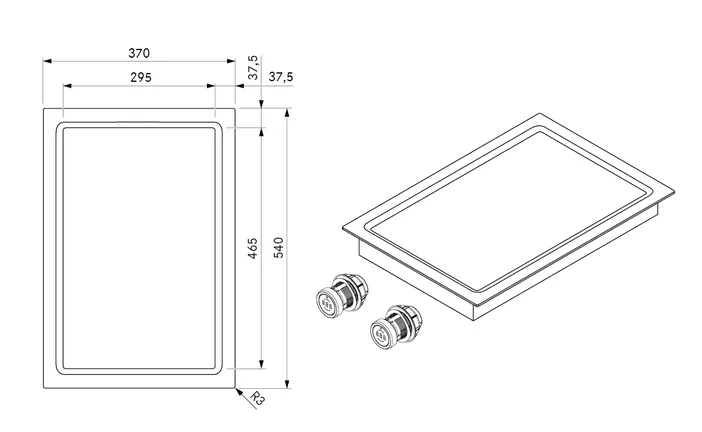 Elements Express BORA original Professional Teppan- Edelstahlgrill PKT3 40.002.242.00 2