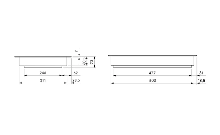 Elements Express BORA original Professional Teppan- Edelstahlgrill mit 40.002.539.00 1