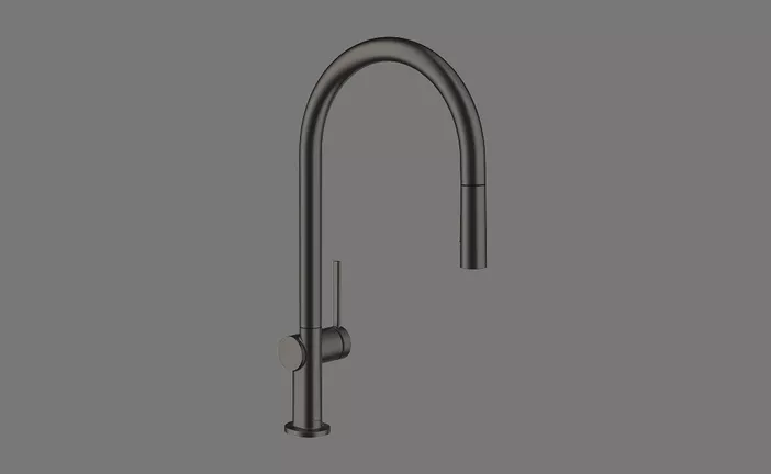 Elements Express SUTER INOX AG, Hansgrohe Talis M54, Side Lever C, PVD-Beschichtung, Graphit mit 40.002.543 0
