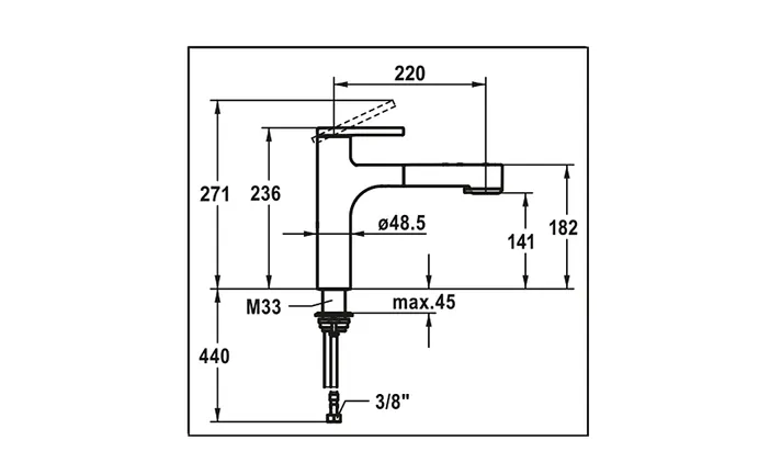 Elements Express KWC Ava, Pulverbeschichtung schwarz, matt, mit Auszugsbrause Ava 40.002.724.00 1