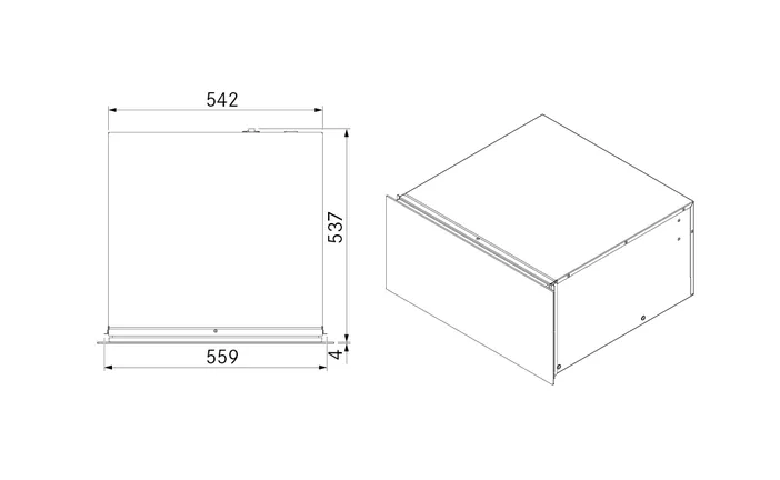 Elements Express SUTER INOX AG, Set-Angebot BORA Multischublade MS290, inkl. Glasfront Bestehend aus 40.002.408 2