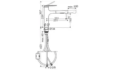 Elements Express Hansgrohe Zesis M33-160, Edelstahl- Finish, Mittelhoher Auslauf, 40.002.432.00 1