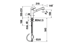 Elements Express Laufen Class, Chrom mit Auszugsbrause Laufen HF941035100000 40.002.520.00 1