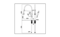 Elements Express SUTER INOX AG, KWC Bistro E, Edelstahl, mit Profibrause 10. 581.433.700FL 40.002.732.00 1