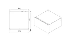 Elements Express SUTER INOX AG, Set-Angebot BORA Multischublade MS290, inkl. Glasfront Bestehend aus 40.002.408 2