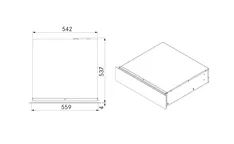 Elements Express SUTER INOX AG, Set-Angebot BORA Multischublade MS140, inkl. Glasfront Bestehend aus 40.002.407 2