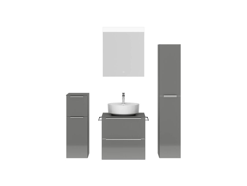 Badblock mit Flächenspiegel und Beimöbeln | Badezimmer Sets | Sets ...