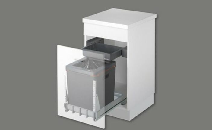 SUTER INOX AG, Müllex Boxx 40-R, Auszugsystem mit Behälter für 35L Sack, 40.001.023