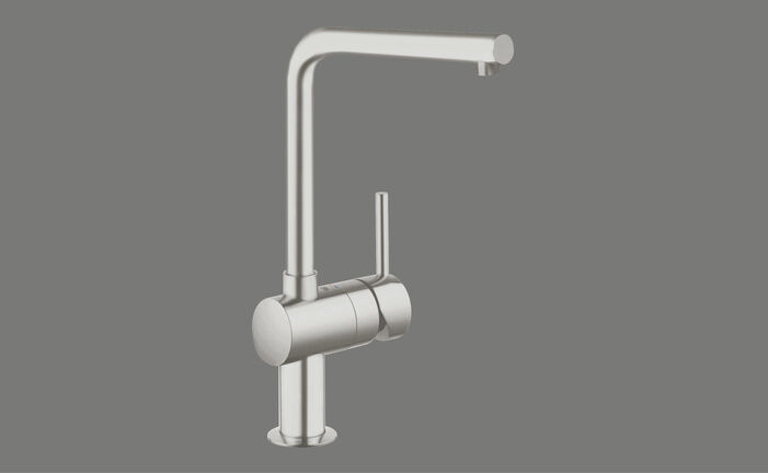 Elements Express SUTER INOX AG, Grohe Minta, Side lever L, Edelstahl-Finish, mit 40.001.878 0