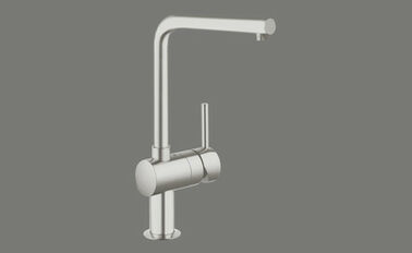 SUTER INOX AG, Grohe Minta, Side lever L, Edelstahl-Finish, mit 40.001.878