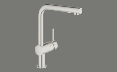 SUTER INOX AG, Grohe Minta, Side lever L, Edelstahl-Finish, mit 40.001.880