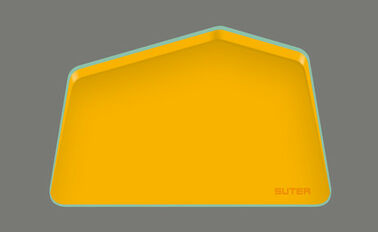 SUTER INOX AG, Schneidebrett Montan, PP/TPE Orange Yellow, 438 x 278 x 20 mm 40.001.884