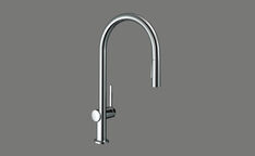 Elements Express SUTER INOX AG, Hansgrohe Talis M54, Side Lever C, chrom, mit Auszugsbrause, Hansgrohe 40.002.144 0